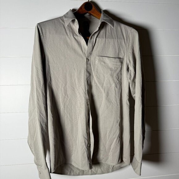 lululemon athletica Other - Lululemon Shirt Medium Tan Button Down Long Sleeve Collared -One.Thing.At.A.Time